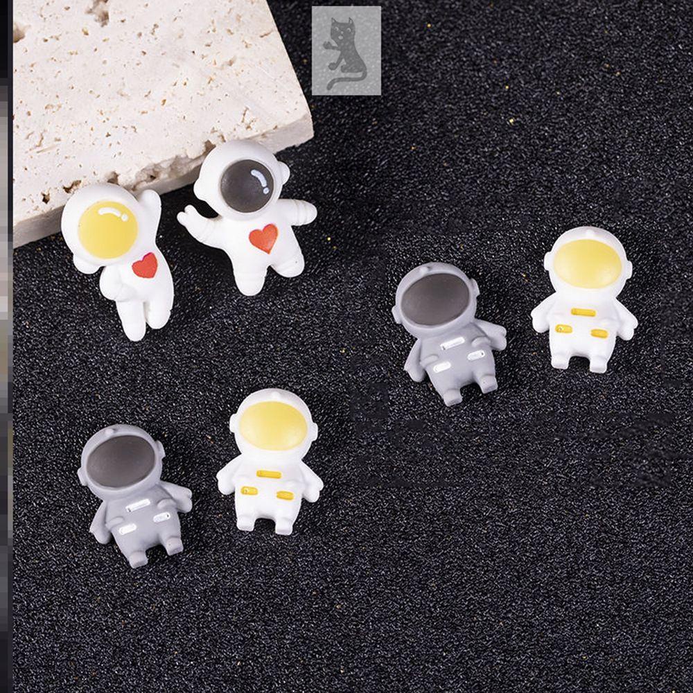 AUGUSTINA Agustinina Astronot Nail Art Perhiasan Lucu Childlike Kreatif DIY Hiasan Kuku