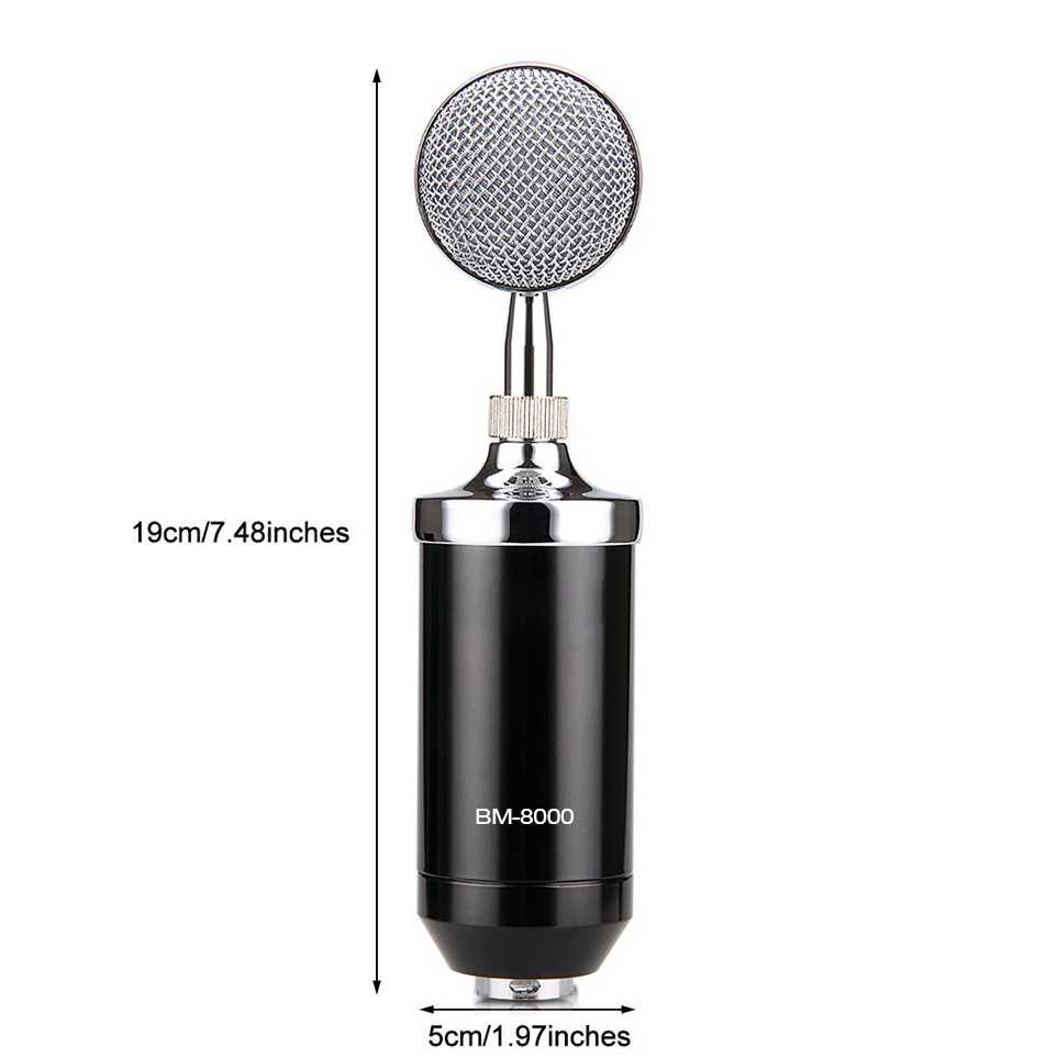 COD Microphone Mic Condenser Kondensor Recording Microfon Youtuber Live Microphone Condenser Shock Proof Mount