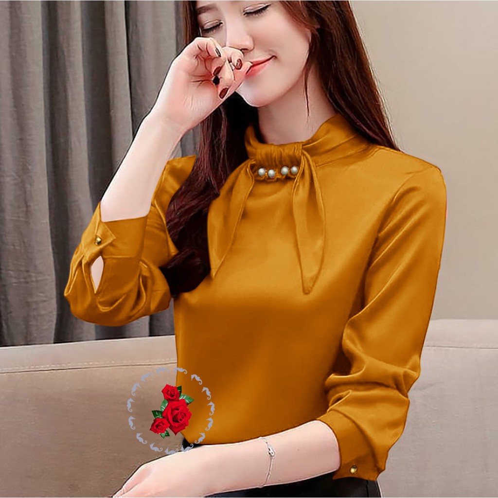 AS FASHION-REALPICT-IJ-ATASAN WANITA TERBARU-ATASAN WANITA MODEL KOREA-BLOUSE WANITA LENGAN PANJANG