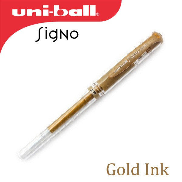 

Murah Uni-ball Signo Broad UM-153 Gel Pen - Gold Ink Pen Elegan