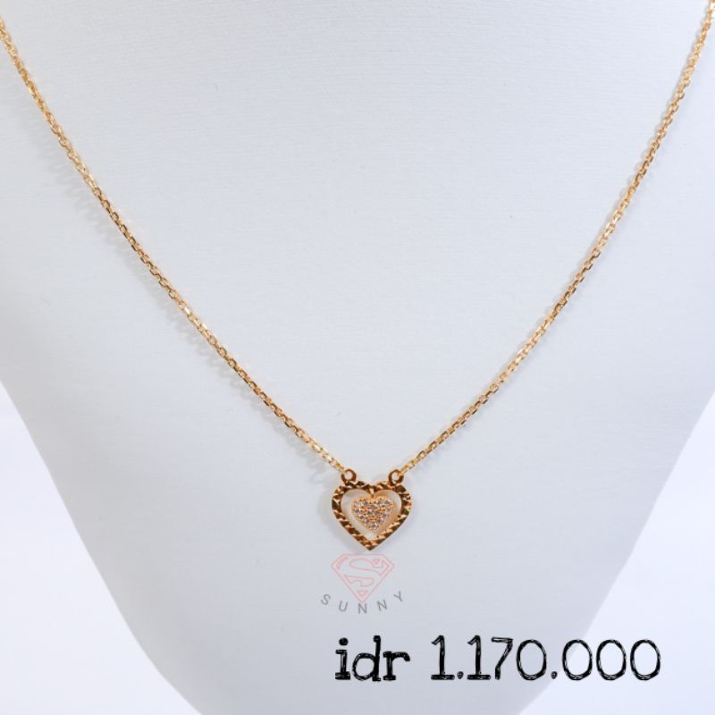 KATALOG Kalung love kadar emas 420%/9k