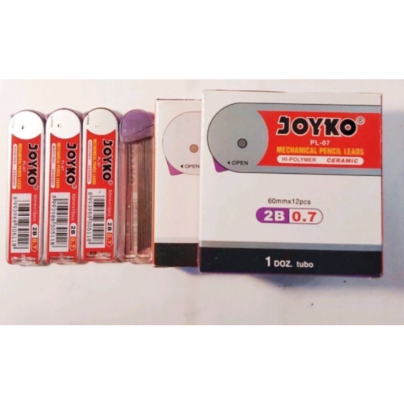 

Refill / Isi Ulang Pensil / Pencil Mekanik 2B Joyko PL-07 0.7mm Ecer (4 tube)