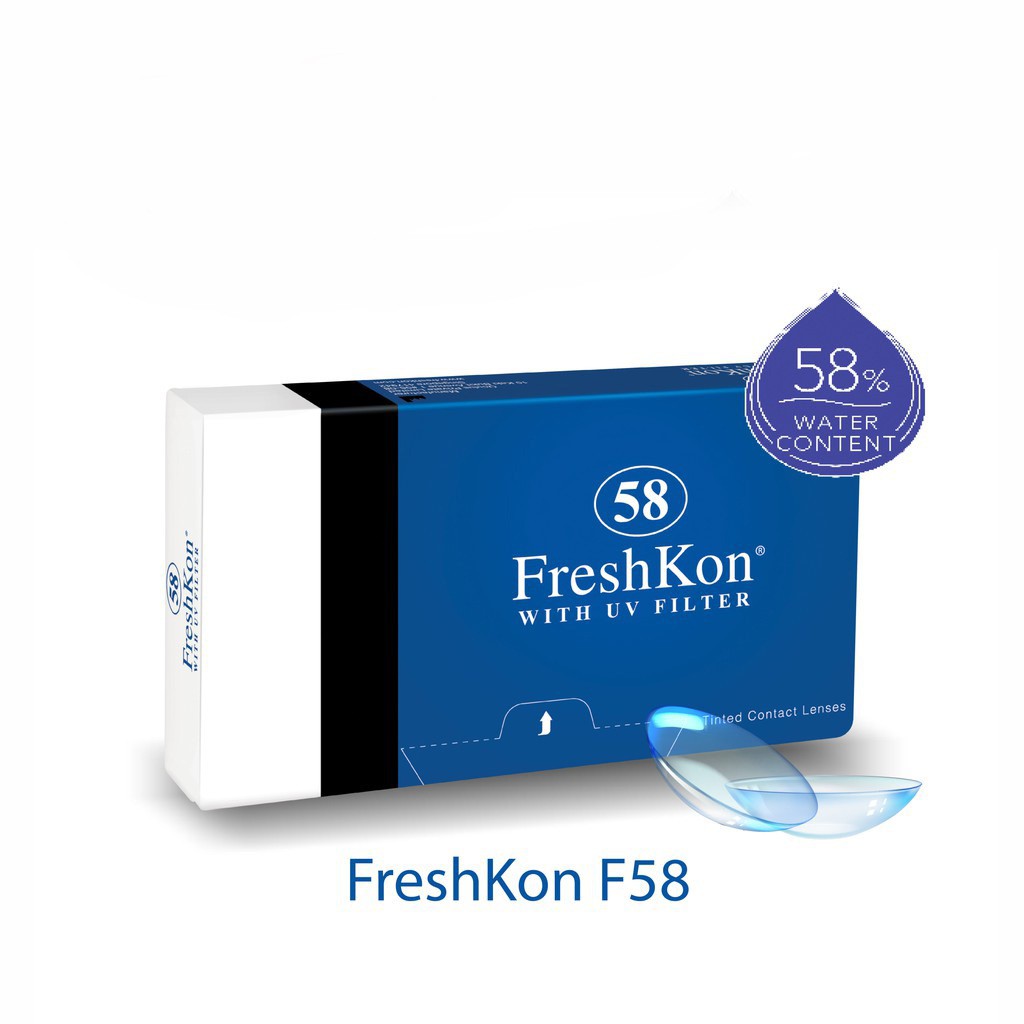 Freshkon Clear 58 Monthly (Bulanan) Softlens Bening Power Minus