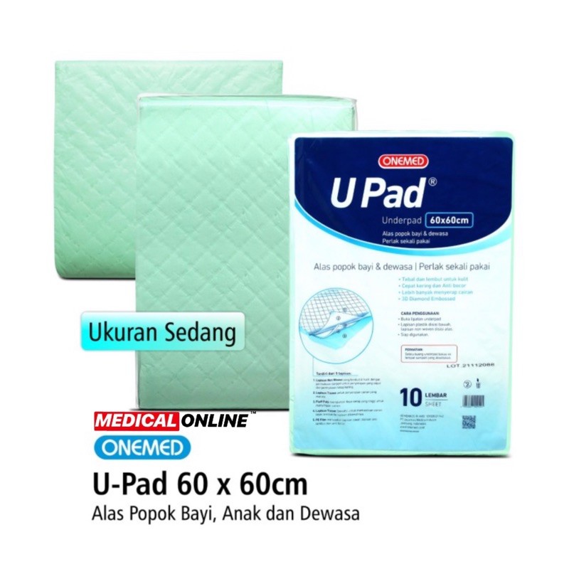 UPAD ONEMED UNDERPAD PERLAK ANTI BOCOR ISI 10 PER PACK MEDICAL ONLINE MEDICALONLINE