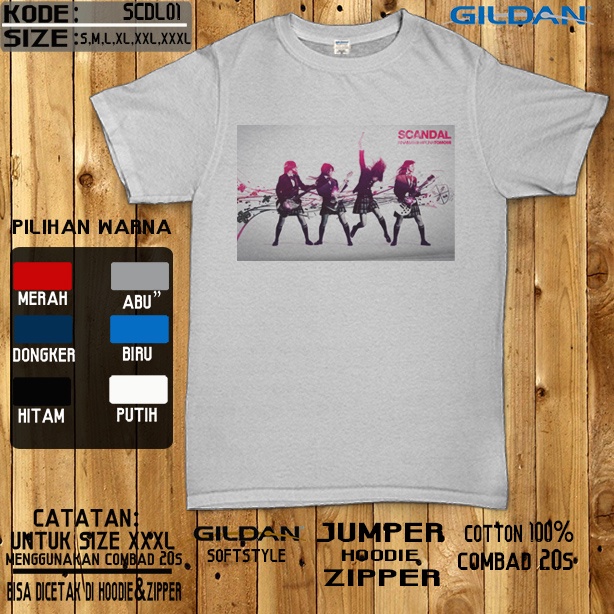 Kaos Rock Band Scandal #01#Unisex