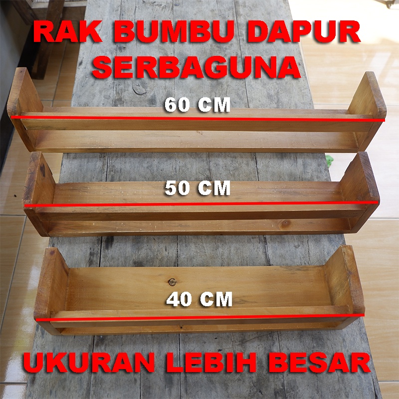 PROMO Rak Buku /  Rak Bumbu / Rak Dapur / Rak Serba Guna / Rak Kayu Solid