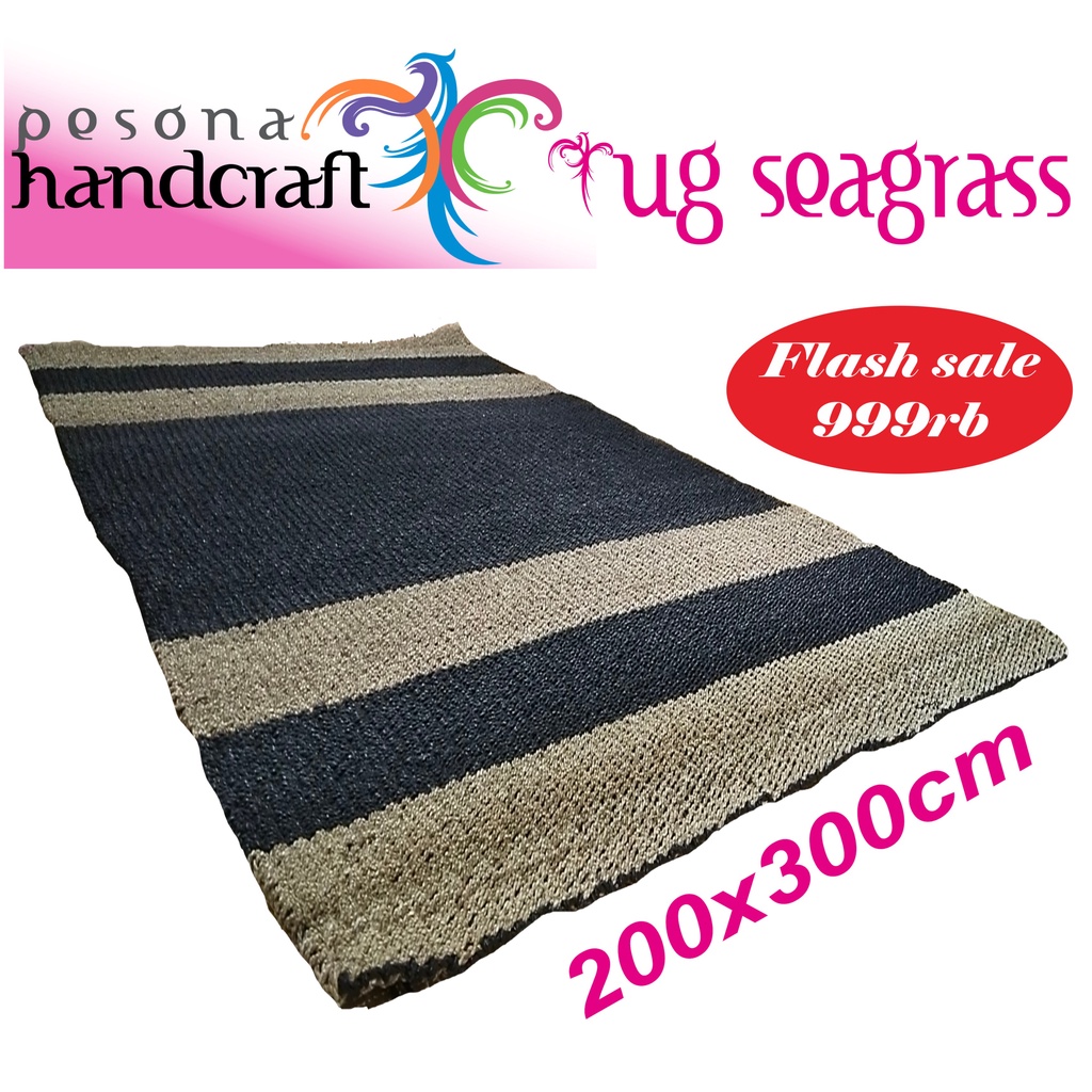 Rug Seagrass kotak/persegi panjang