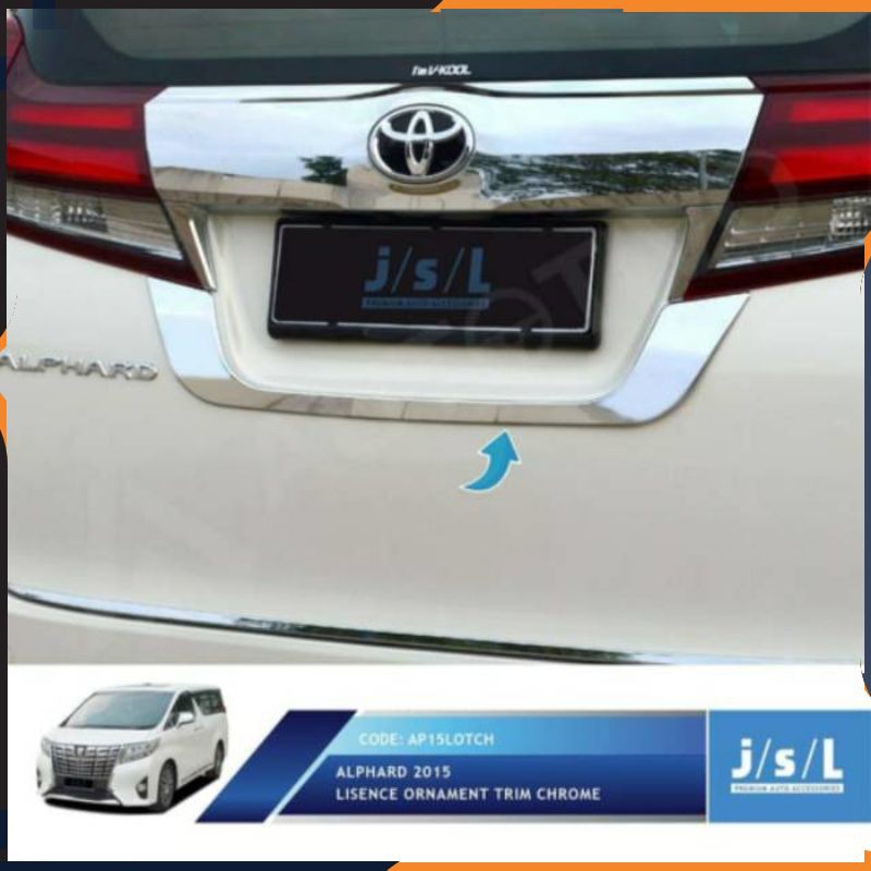 Promo List ornament license ornament trim chrome all new Alphard jsl
