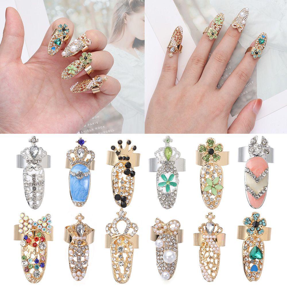 R-flower Nailnails Ring Statement Untuk Hadiah Perhiasan Wanita Crown Flower