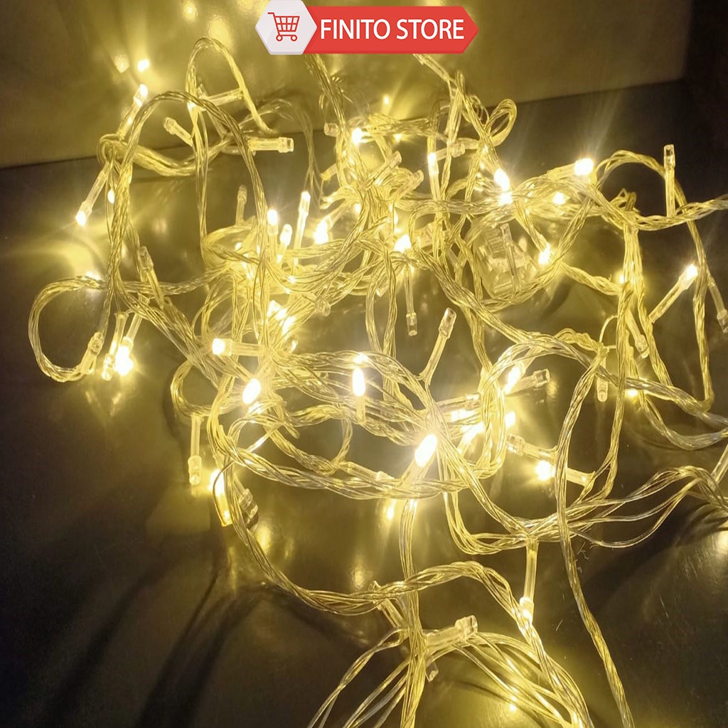 Lampu Led Tumblr 10 Meter Warm White Lampu Hias Dekorasi Pohon Natal UKURAN MURNI 10 METER UTUH Dan 100pc LED