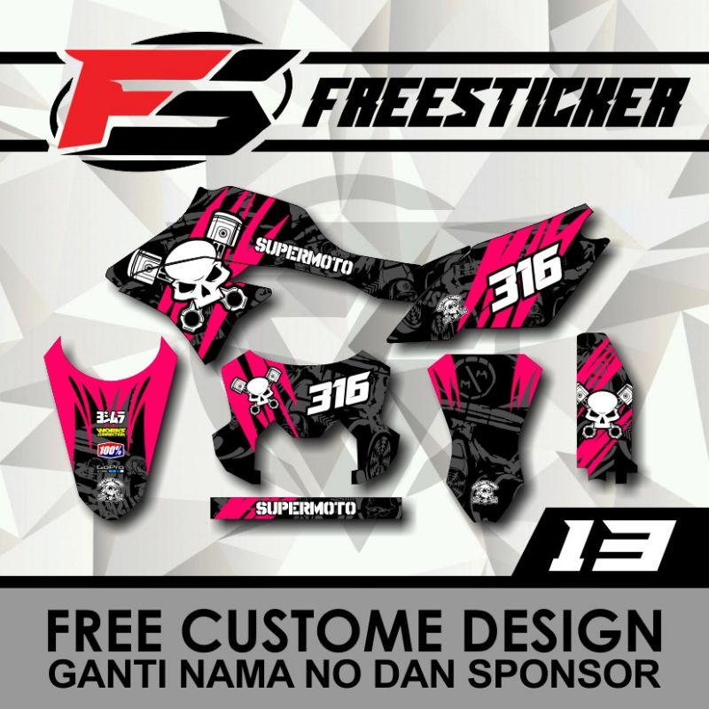 DECAL DTRACKER PINK SUPERMOTO