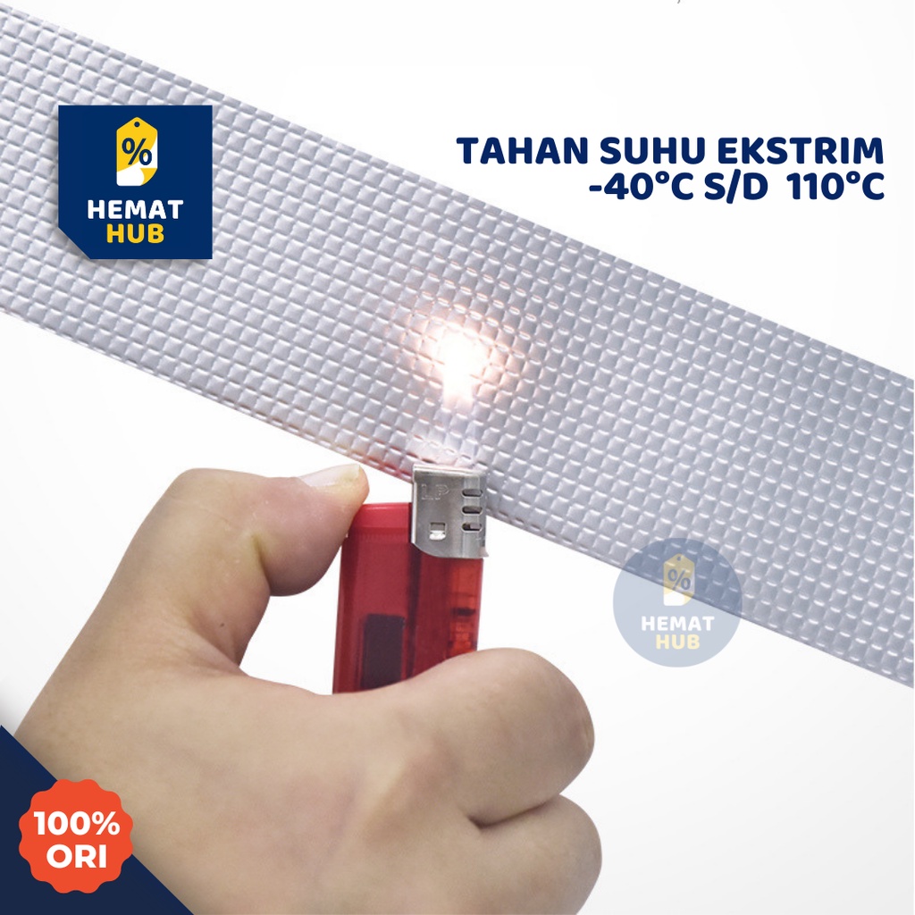 Lakban Anti Bocor Aluminium Foil Butyl Waterproof Alumunium Tahan Panas dan Air Lem Almunium Super Lengket Lebar 5cm 10cm 15cm 20cm Panjang 3M 5M 10M Tambal Atap Bocor Asbes Seng Talang Rumah HematHub