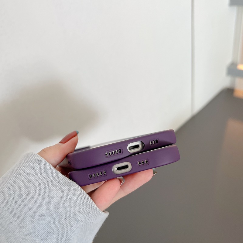 Casing hp Purple Silicone Case OPPO A3S A31 A53 A33 A9 A5 A57 F11 K3 K5 A52 A92 Reno 5 6 8 7Z XT VIVO Y11 Y12i Y15 Y17 Y20S Y12S Y20i V9 S1 V23E V23 V20 Pro Y19 Y93 Y91C Y91i Redmi 9T Note 9 10 Pro Girls Womens