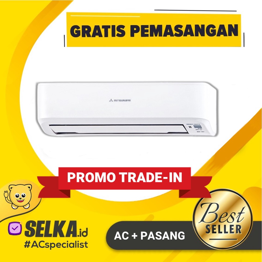 MITSUBISHI HEAVY INDUSTRIES SRK05CR-S3 + PASANG AC SPLIT 1/2 PK STANDARD