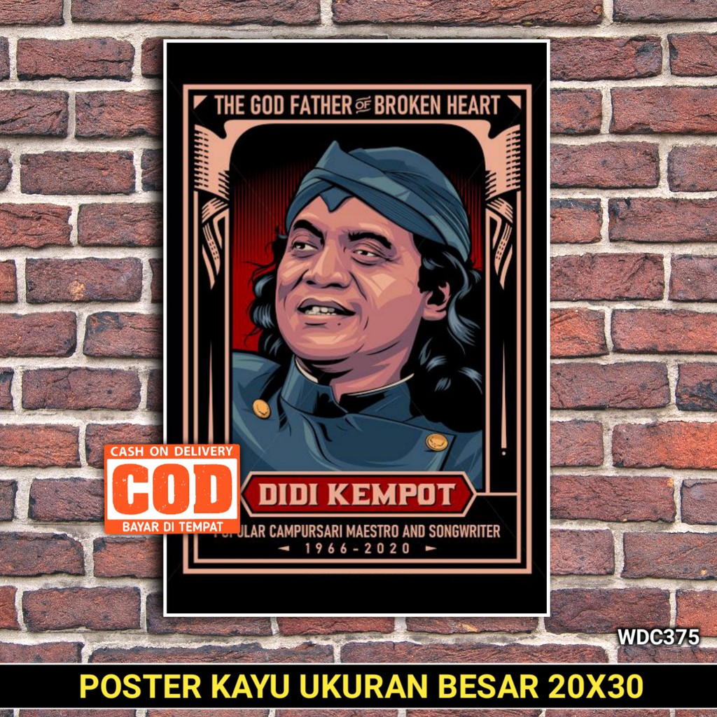 Poster Kayu Didi Kempot SOBAT AMBYAR