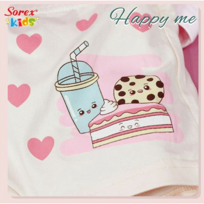 1 pcs Sorex Kids Celana Dalam Anak Perempuan Super Soft Happy Me CD MA 503 - Pakaian Dalam Anak Perempuan