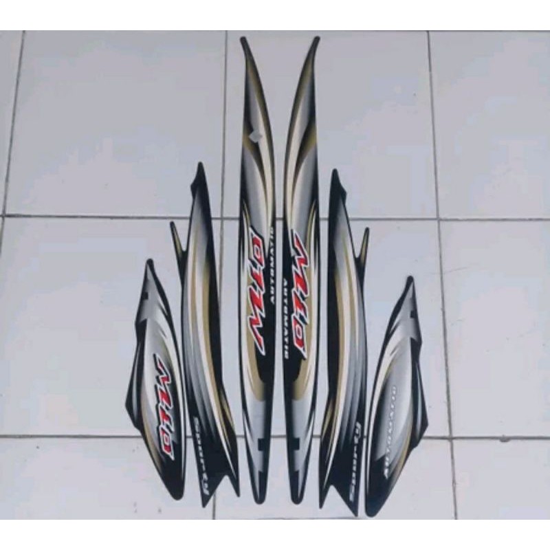 striping mio sporty 2007 hitam silver
