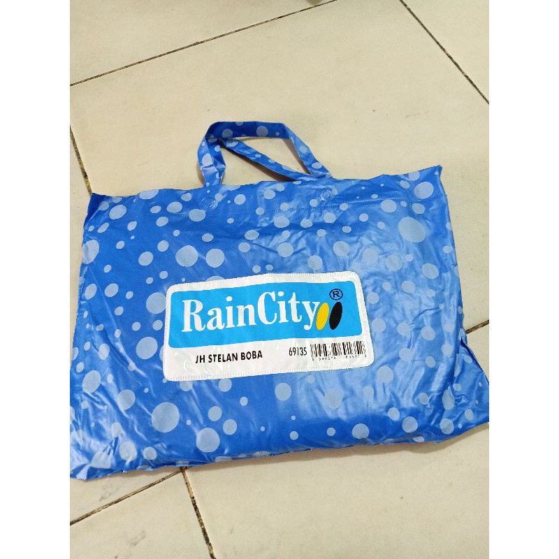 FELWINSHOP Jas Hujan Setelan Dewasa Boba Raincity Polkadot 69135