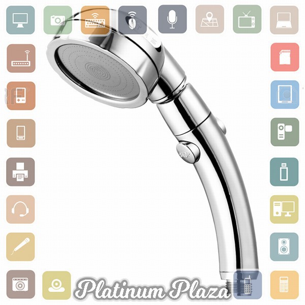 BAKALA Kepala Shower Mandi Rotating 360 Degrees With 3 Mode Water Pressure - BR-2223`3MDMTT-- Silver