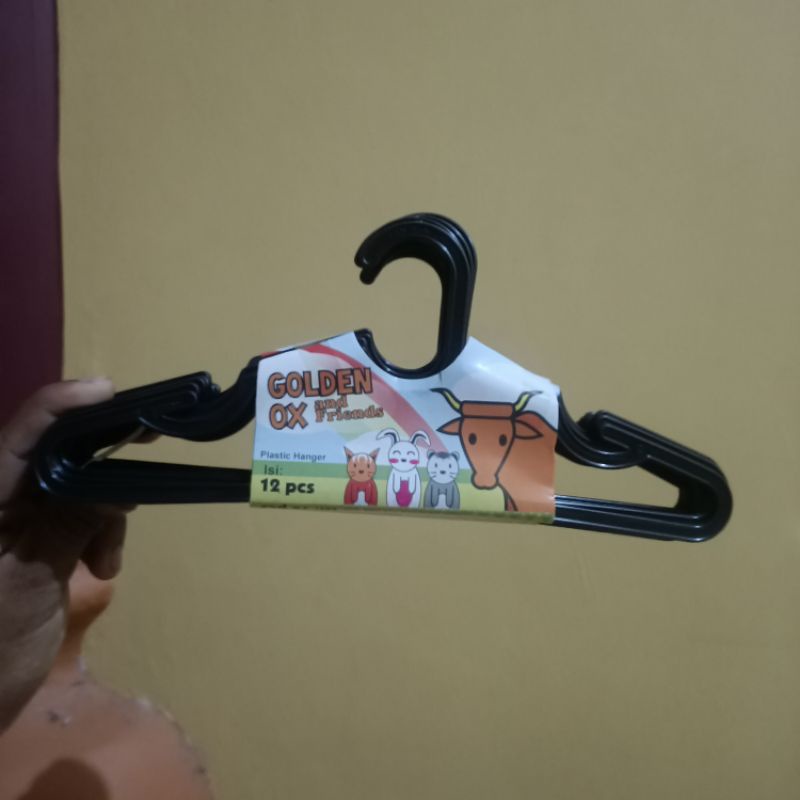 hanger anak mini hitam golden ox