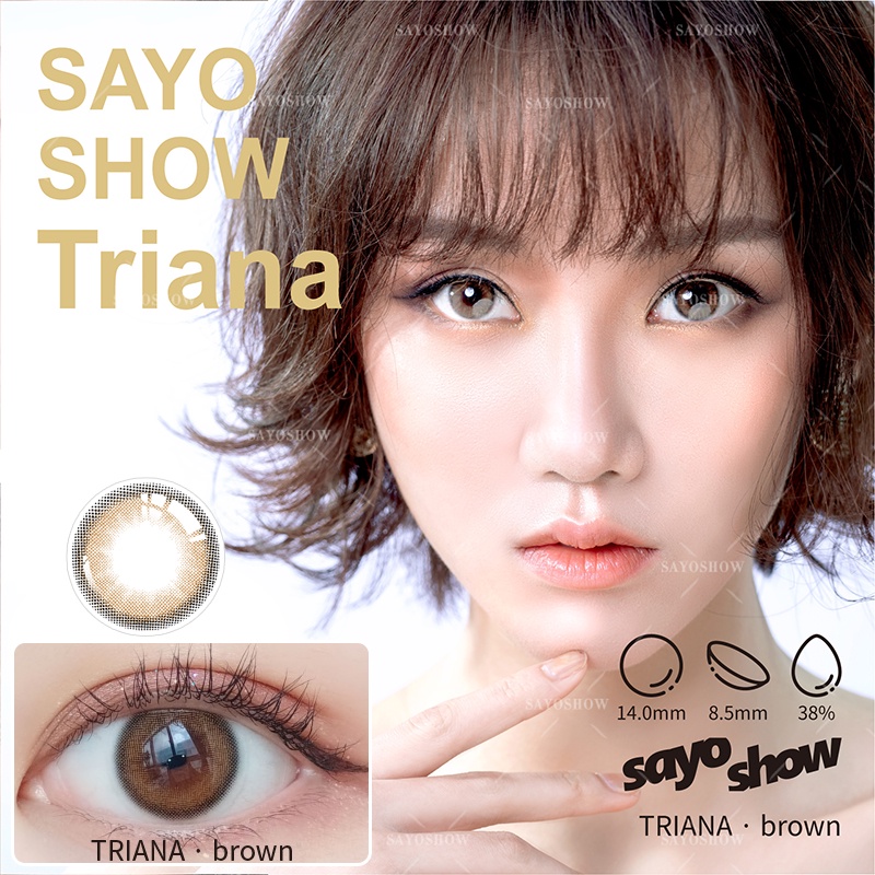 SAYOSHOW 1PCS / SEBELAH  - Softlens TRIANA Normal, Minus 1.00 S/D 8.00 (14 mm)