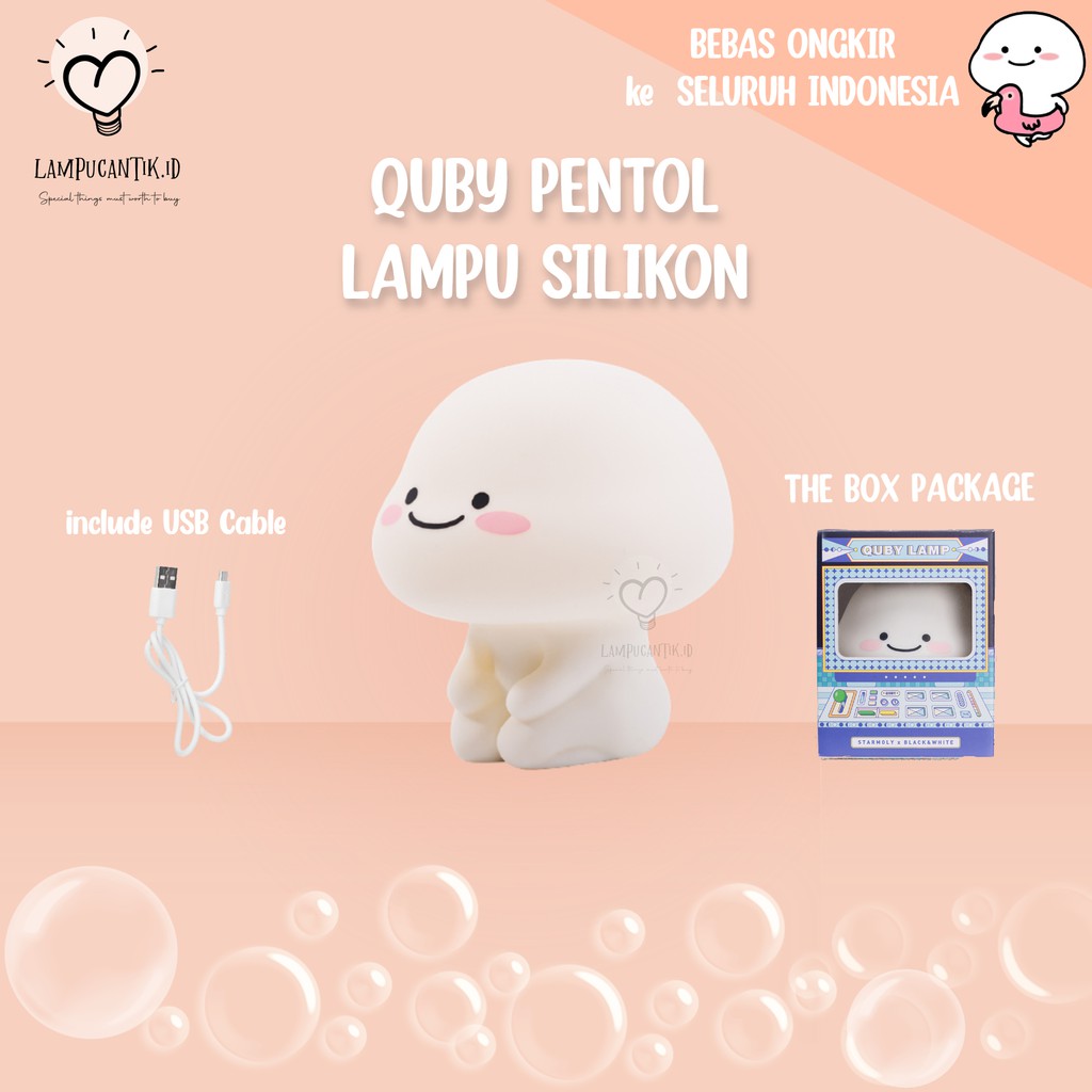 [LAMPUCANTIK.ID] Lampu Quby Pentol Sticker | Quby Lamp | Shopee Indonesia