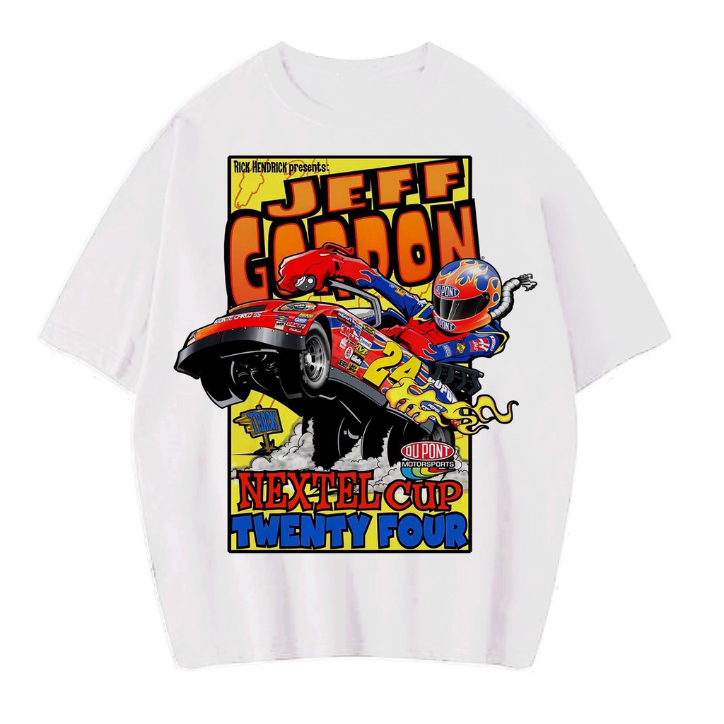 KAOS OVERSIZE NASCAR JEFF GORDON VINTAGE TEE ( WHITE T-SHIRT)