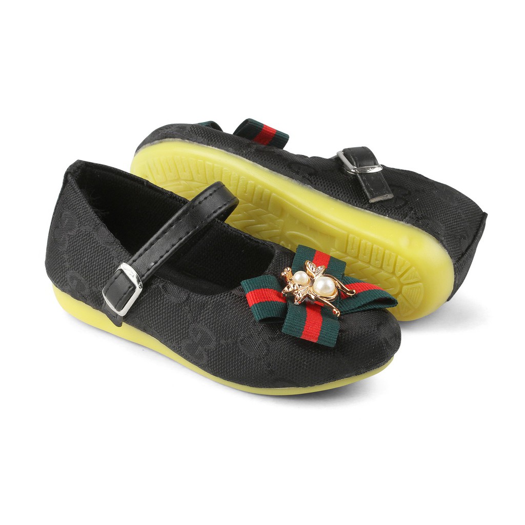 SEPATU FLAT SHOES ANAK CEWEK AKSESORIS PITA LUCU RBG