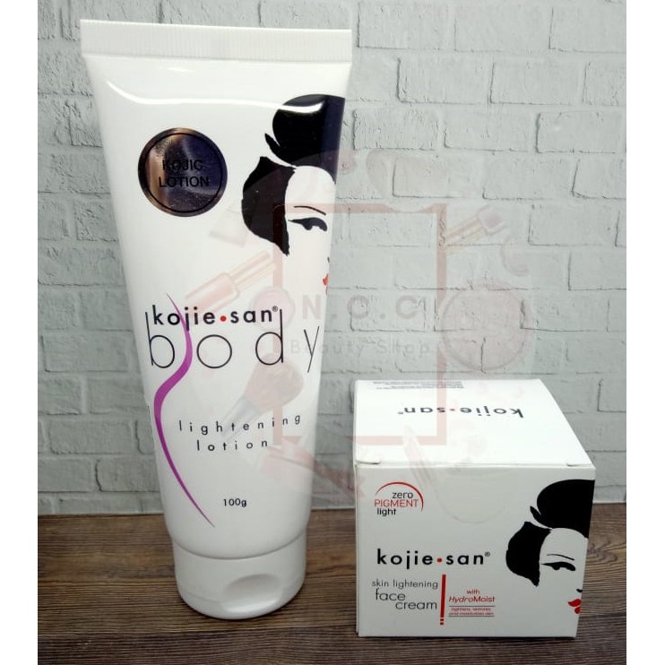 [ORIGINAL 100%] * NCC * Kojie San Skin Lightening Face Cream with Hydromoist Body Lotion Kojic