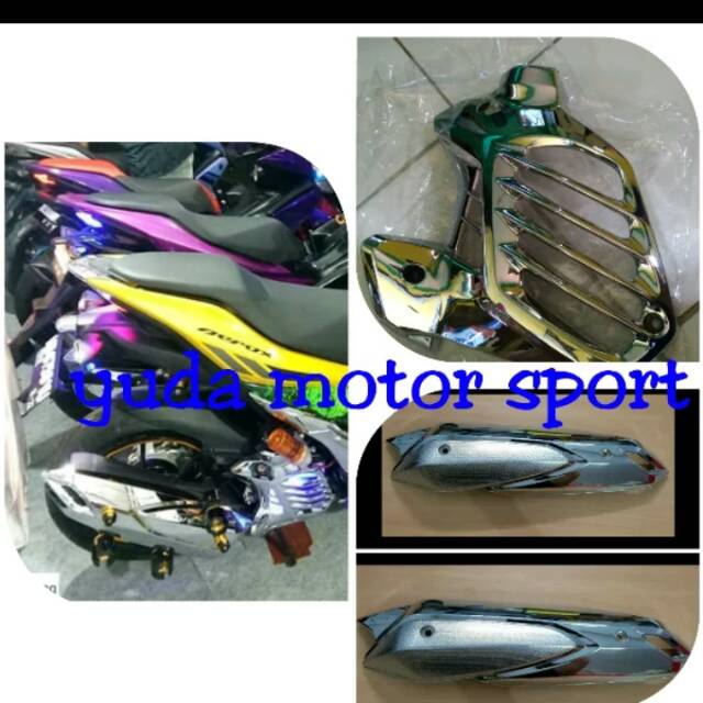 Variasi aerox 155 crume tutup radiator aerox 155 tutup knalpot aerox 155 crume
