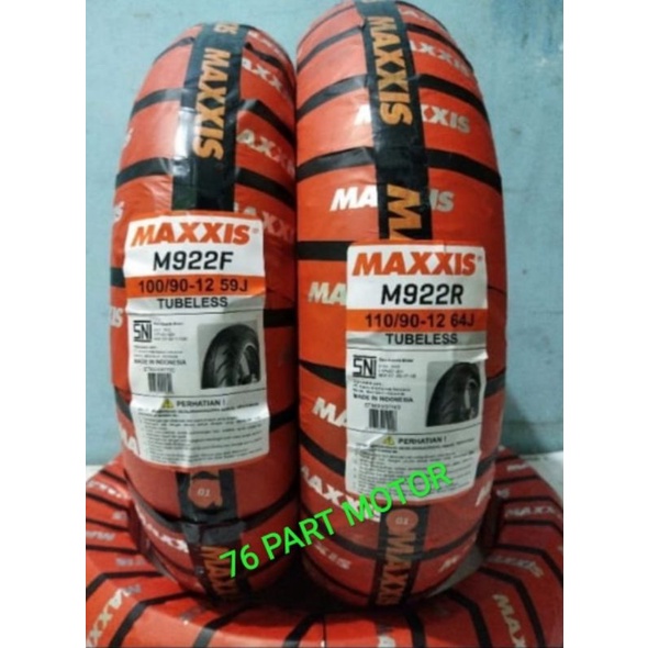 PAKET BAN TUBLES MAXXIS 100/90 12 &amp; 110/90 12 FREE PENTIL