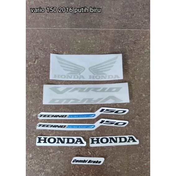sticker striping vario 150 2016 putih biru