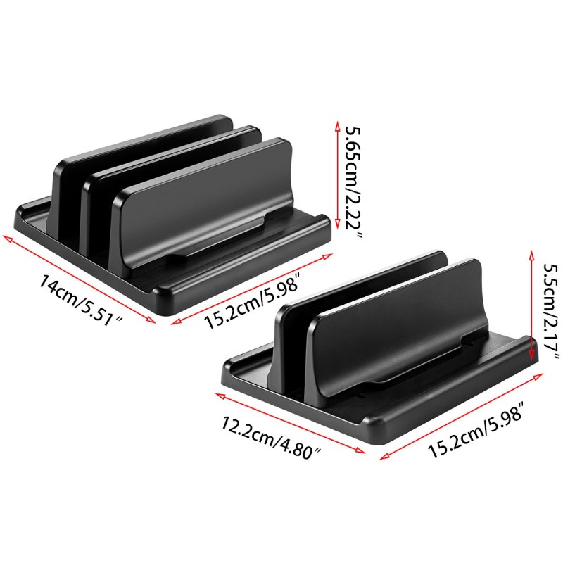 Cre Stand Laptop Vertikal Bahan Aluminum Dengan Dock Adjustable