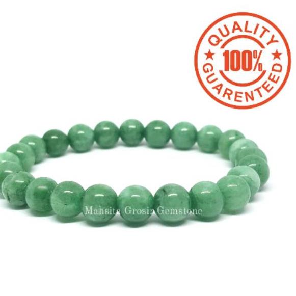 ✫ GELANG BATU GIOK BURMA 8MM GARANSI ASLI ♕