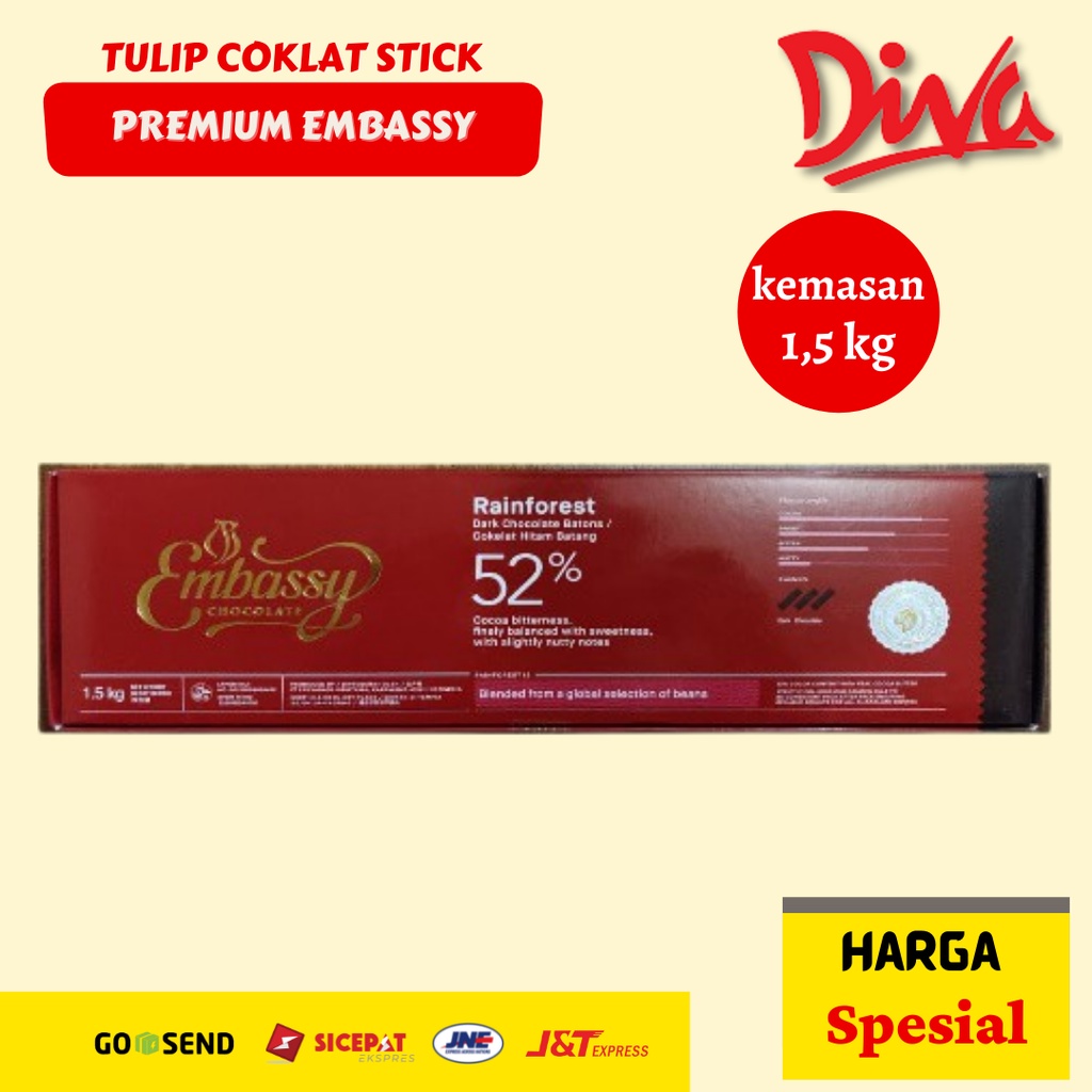 

[1,5kg] Tulip Coklat Stick Premium / Baton | Embassy