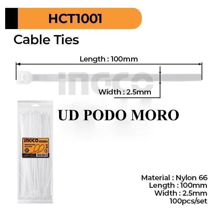 

Ingco HCT1001 100 Pcs Cable Ties 10 cm Putih Tali Ikat Tis 100Pcs HCT 1001