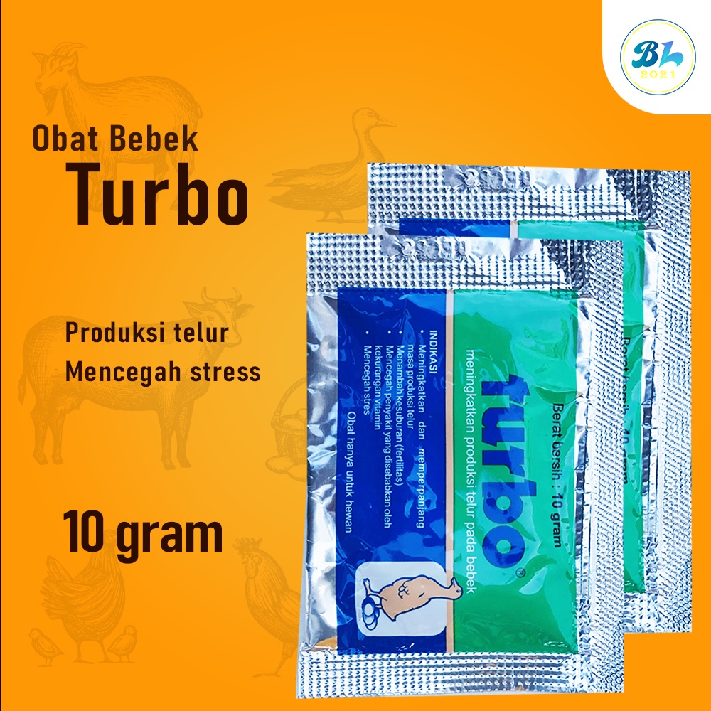 Turbo Obat Untuk Meningkatkan Produksi Telur Pada Bebek Isi 10 gram
