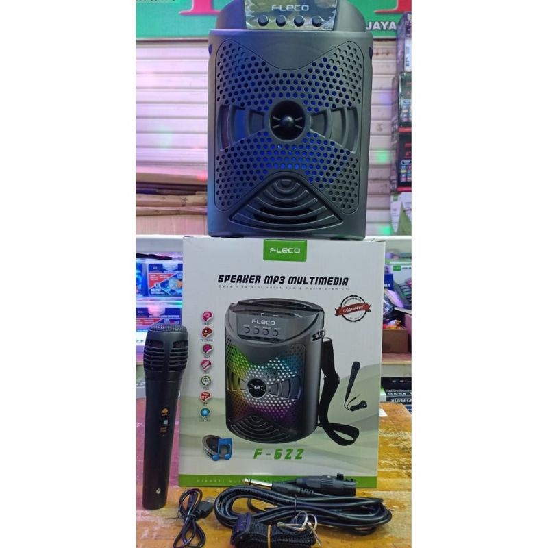 0Fleco F-622 Bonus Mic/speaker bluetooth karaoke