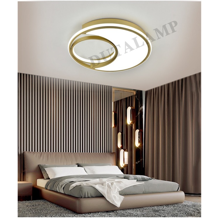 Lampu Plafon Gold Minimalis Hias Ruang Tamu/Kamar 50013