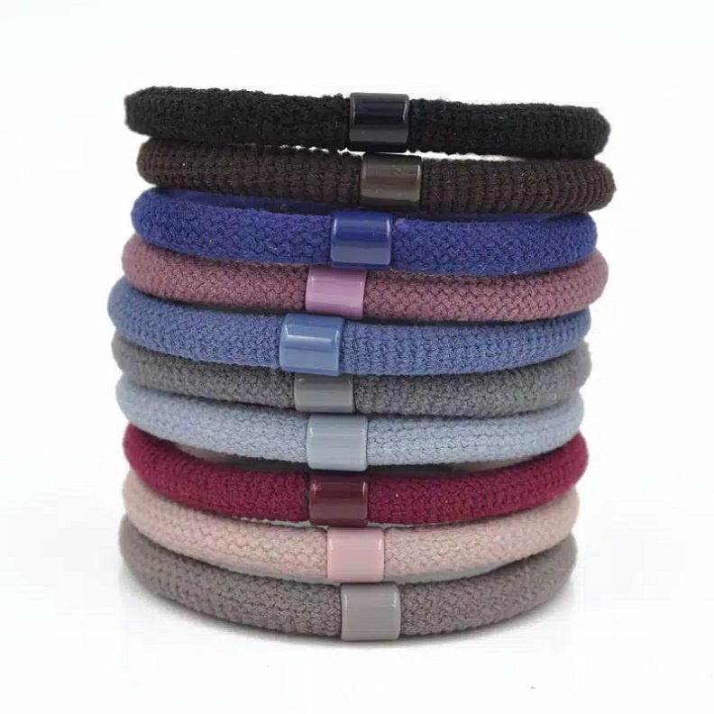 FJCO - Ikat Rambut Korea PolosTebal / Karet Rambut / Kuncir Rambut / Kunciran Rambut KM-034-6