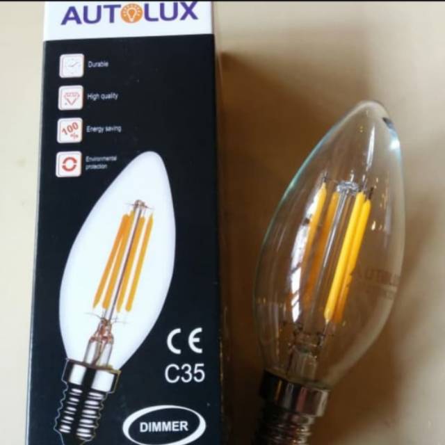 Lampu Hias Led Filamen 4W E14 bisa dimmer Putih