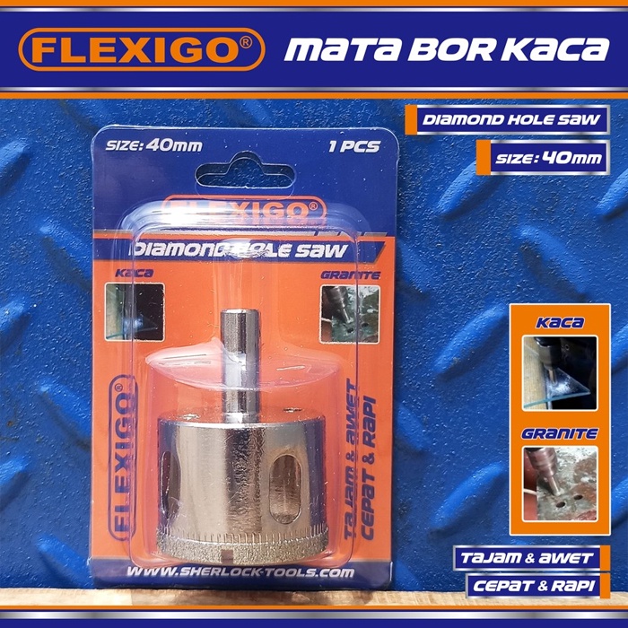 Mata Bor Kaca, Grantie 40 mm Original Flexigo Diamond Hole Saw