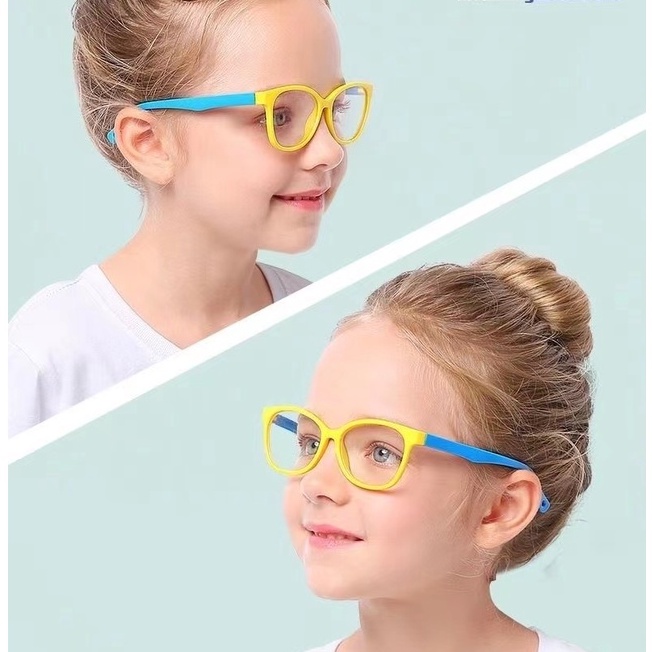 rowling (ka-132) Kacamata Anak NewTrend Silikon/Fashion Anak Unisex Terbaru anti radiasi  Blue Light Bulat High Quality Import