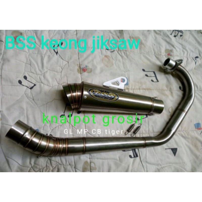 KNALPOT BSS LEHER PATEN CB GL TIGER MEGAPRO DLL 200CC SPEK BOR UP SUARA NGKER-NGKER