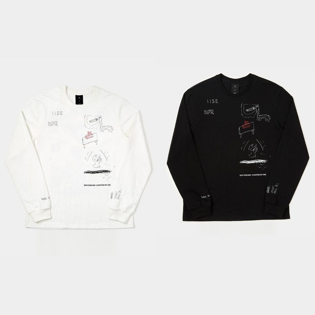 [DP PO] DREAM PERFECT REGIME (DPR) X IISE Merch Long Sleeve T-Shirt (L/S) - WHITE/BLACK
