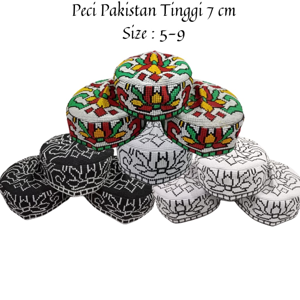 Peci Pakistan/Kopiah Pakistan/Peci Pakistan Full Bordil