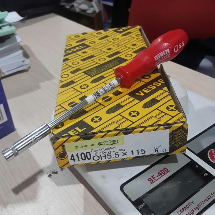 DISKON SPECIAL Obeng Power Socket Screwdriver VESSEL Tipe 4100 5.5 X 115