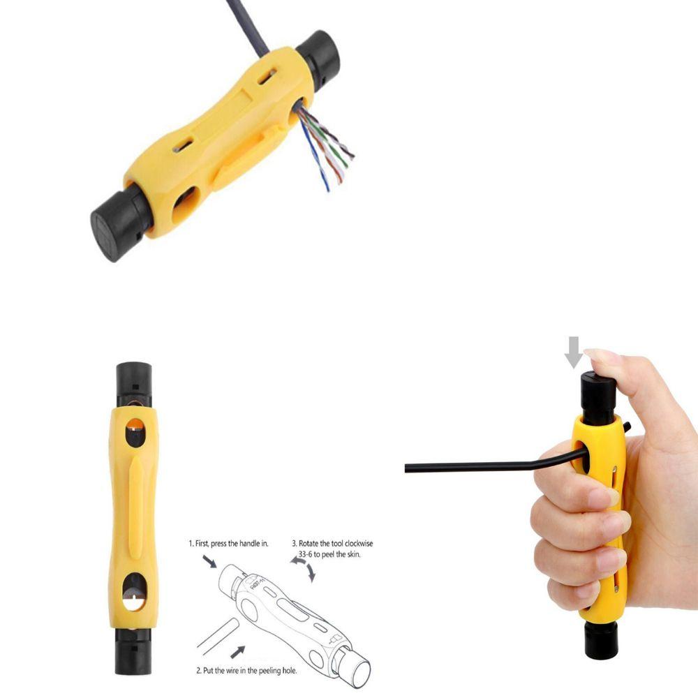 Nanas Coaxial Cable Jacket Cutter Speedy Repair Tool Electrician Stripper Alat Cables Wire Stripper Untuk RG59 RG11 RG7 RG6