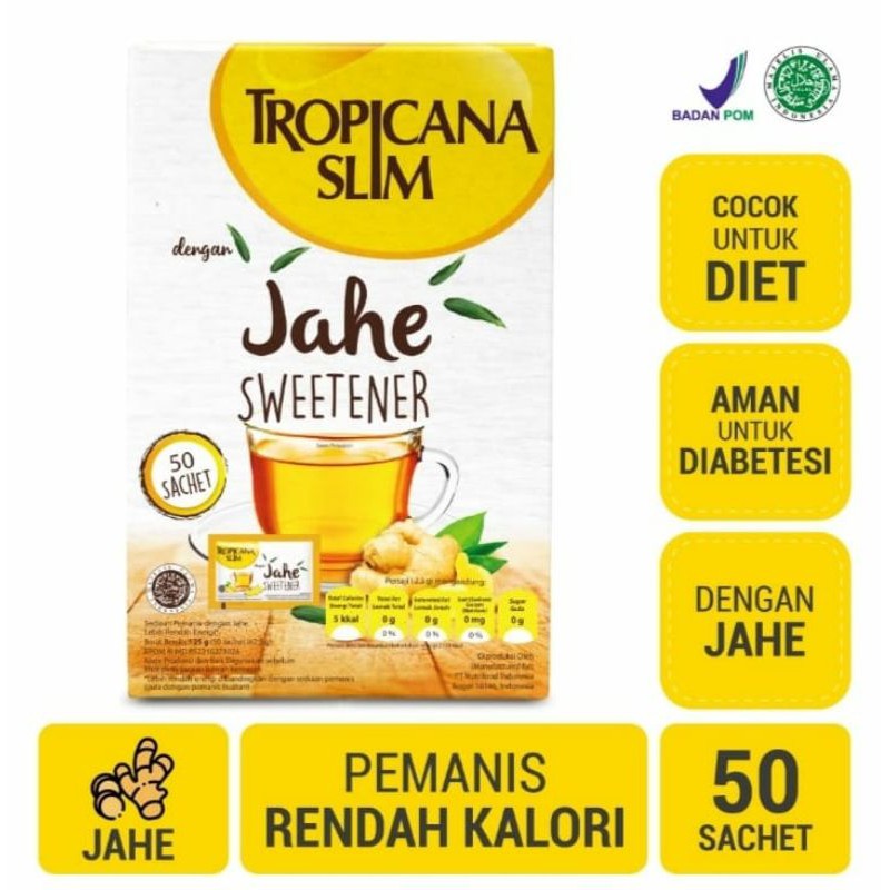 

Tropicana slim jahe sweetener 50's