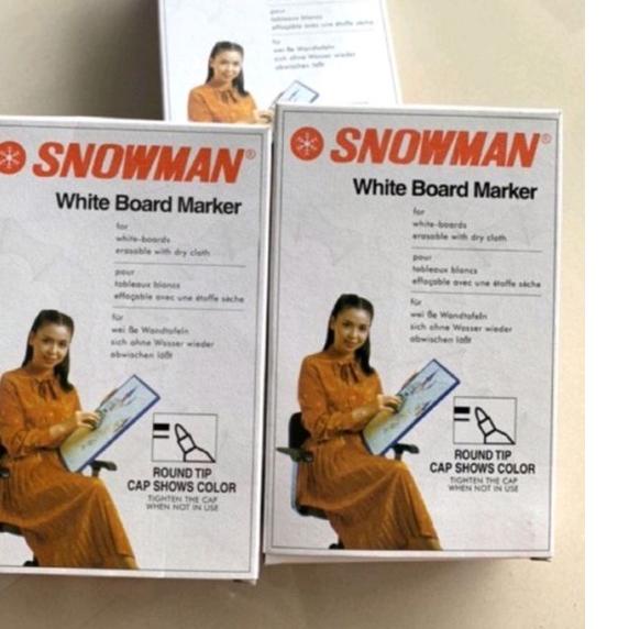 

❤[PROMO MURAH!!!]❤ Spidol Whiteboard Snowman Bg - 12 / ( 12 pcs) paling murah